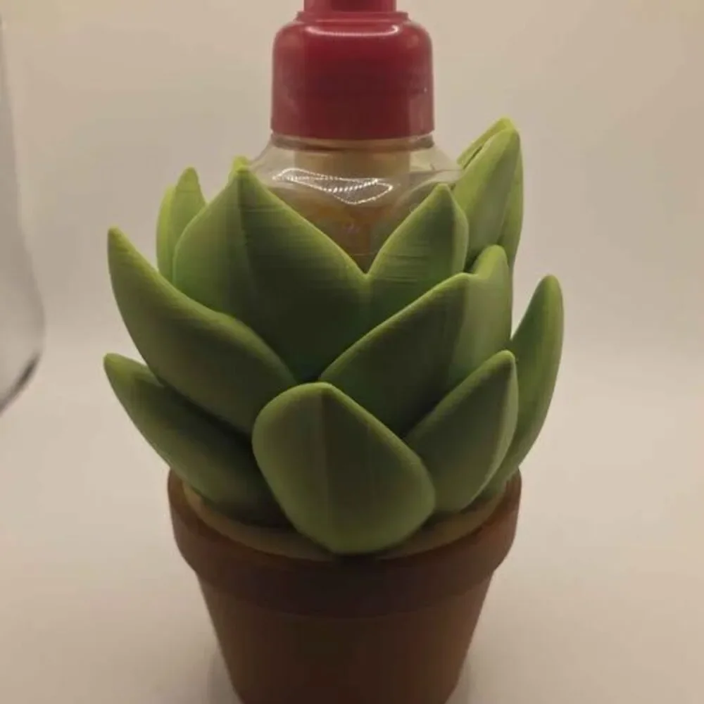 3D Printed Succulent Soap Dispenser – Unique Home Decor
